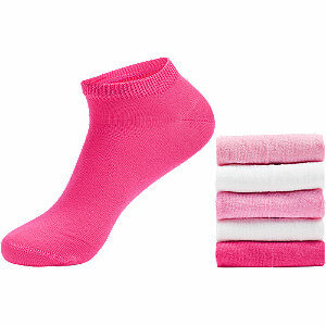 5er Pack Socken in Pink und Weiß Gr. 35-42