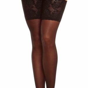 Glamory Deluxe 20 halterlose Strümpfe | Farbe: Black | Größe: 40-42