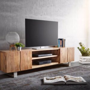 Lowboard Live-Edge 200 cm Akazie Natur 4 Türen 2 Fächer