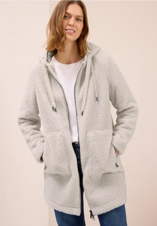 Teddy Mantel mit Kapuze