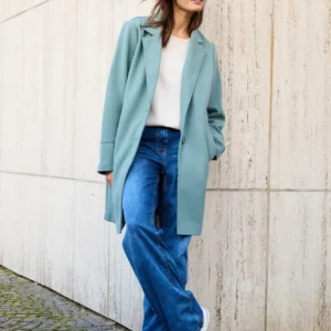 Woll-Optik Revers-Mantel