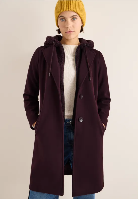 Mantel mit Teddy Inlay