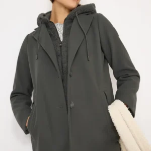 Mantel mit Teddy Inlay