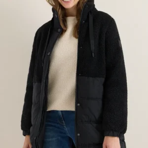 Teddy Mantel mit Strukturmix