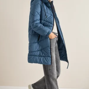 Steppmantel mit Kapuze