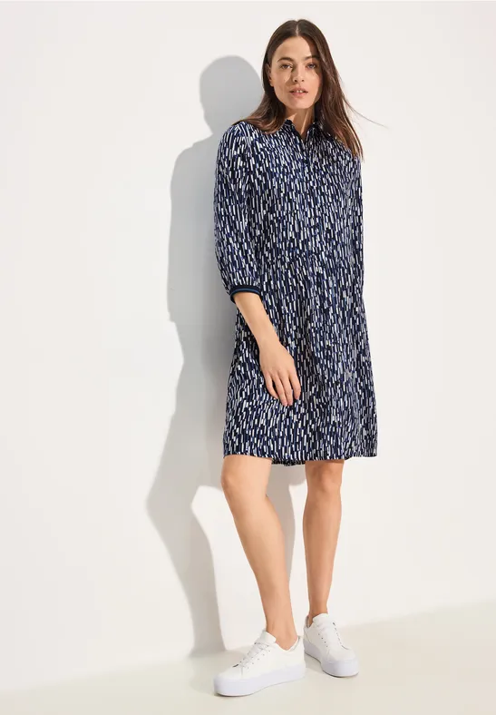 Print Hemdblusenkleid