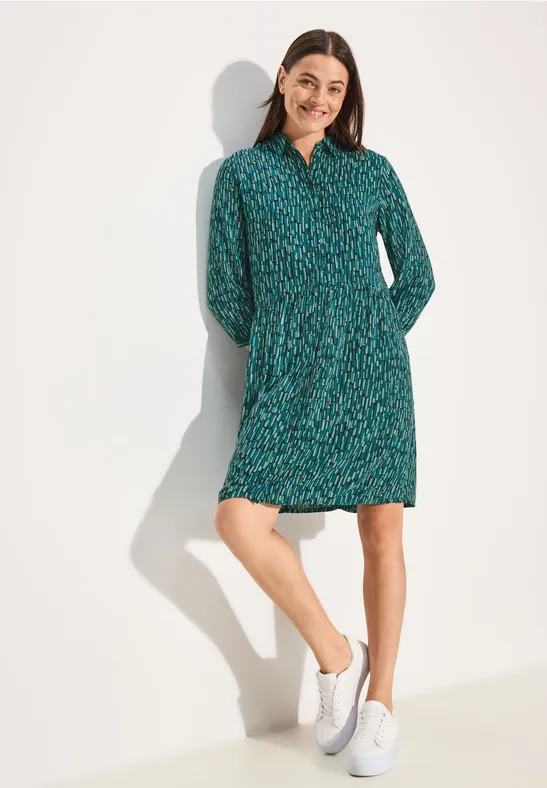 Print Hemdblusenkleid