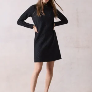 Strukturkleid mit Turtleneck