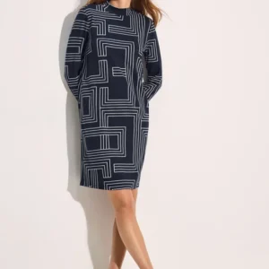 Knielanges Jaquard-Kleid