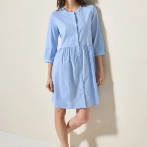 Gestreiftes Seersucker Kleid