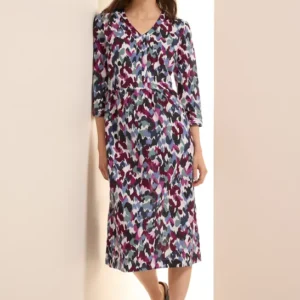 Gemustertes Midi-Kleid