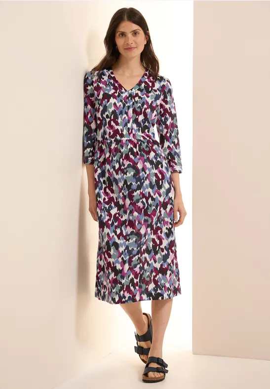 Gemustertes Midi-Kleid