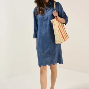 Lyocell Kleid mit Stickerei