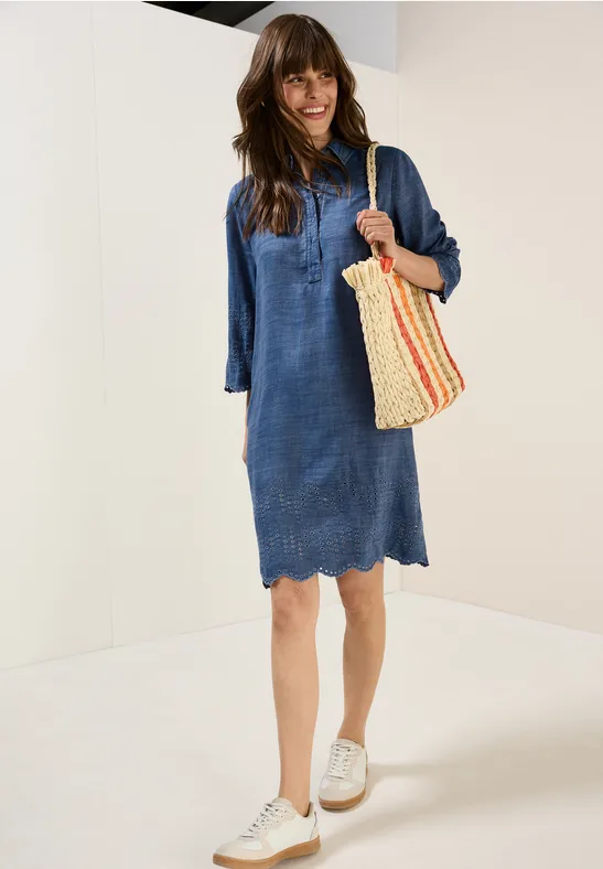 Lyocell Kleid mit Stickerei