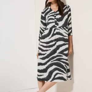 Zebra Print Baumwollkleid