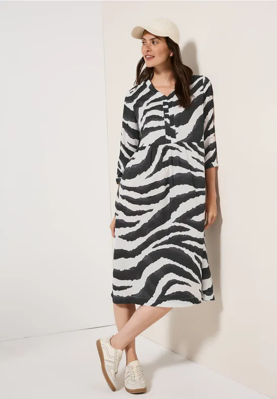 Zebra Print Baumwollkleid