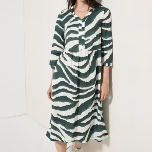 Zebra Print Baumwollkleid