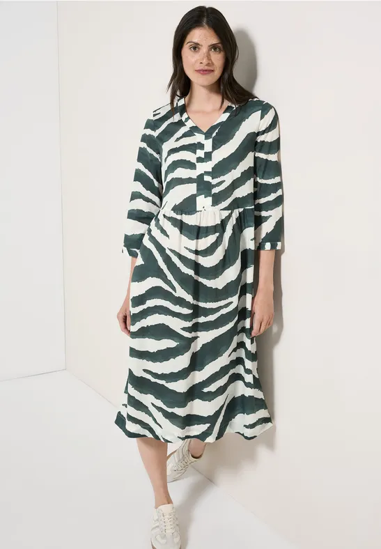 Zebra Print Baumwollkleid