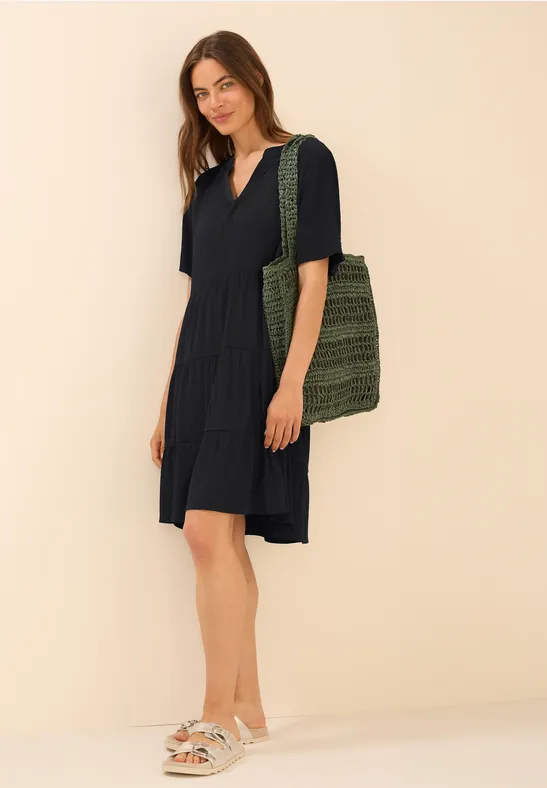 Strukturkleid mit Volants