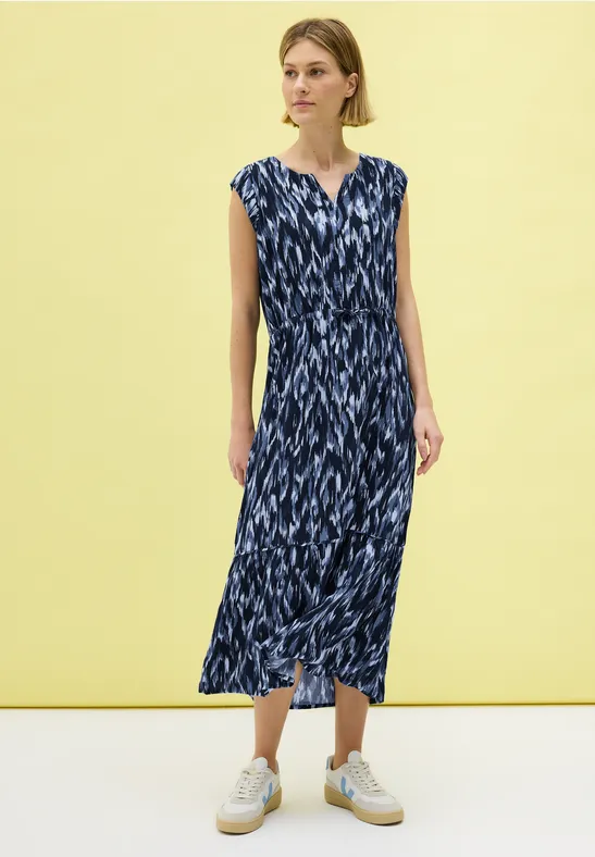 Gemustertes Volant-Kleid