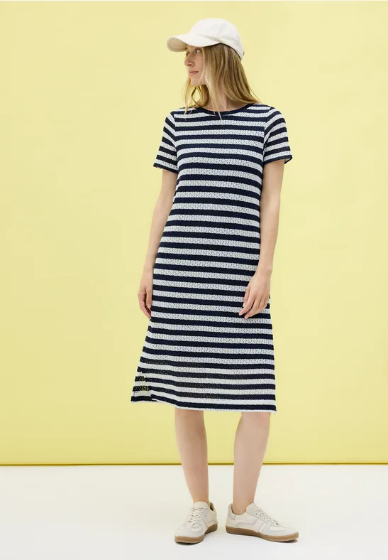 Gestreiftes Ajour-Kleid