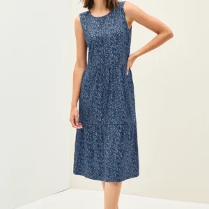 Minimal Print Jersey-Kleid
