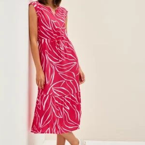 Gemustertes Volant-Kleid