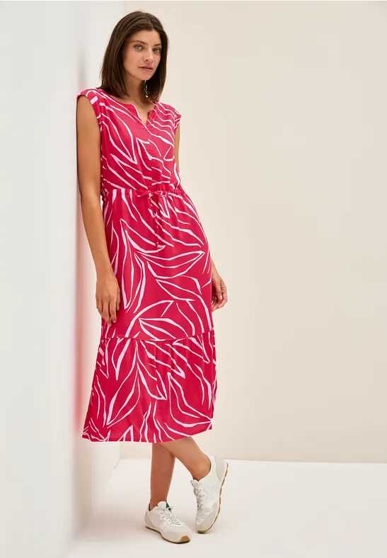 Gemustertes Volant-Kleid