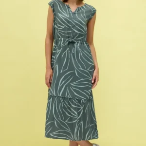 Gemustertes Volant-Kleid