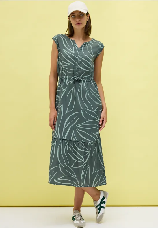 Gemustertes Volant-Kleid