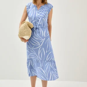 Gemustertes Volant-Kleid