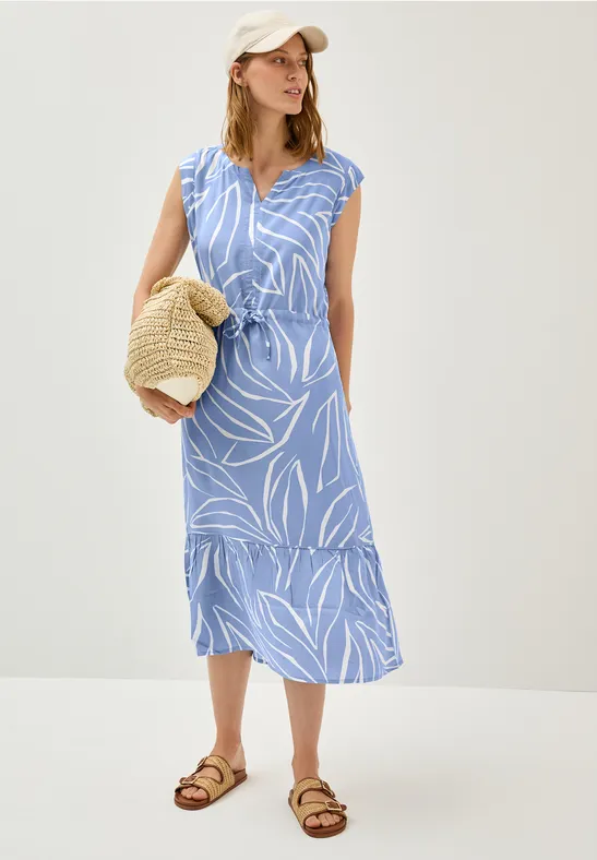 Gemustertes Volant-Kleid