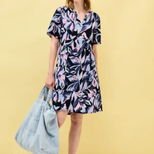 Gemustertes Volant-Kleid