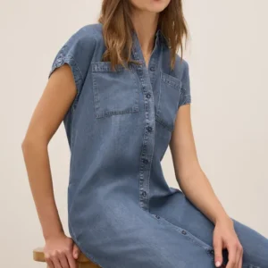 Denim Look Lyocell Kleid