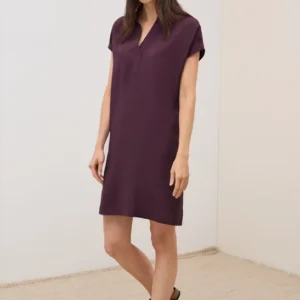 Strukturkleid in Unifarbe