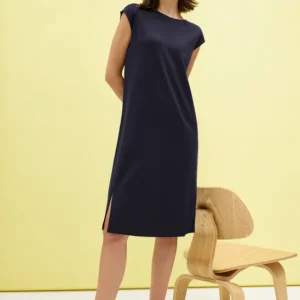 Jersey-Kleid in Unifarbe