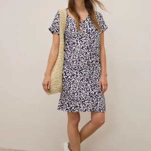 Crepe Leo Kleid aus Viskose