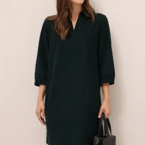 Cordkleid in Unifarbe