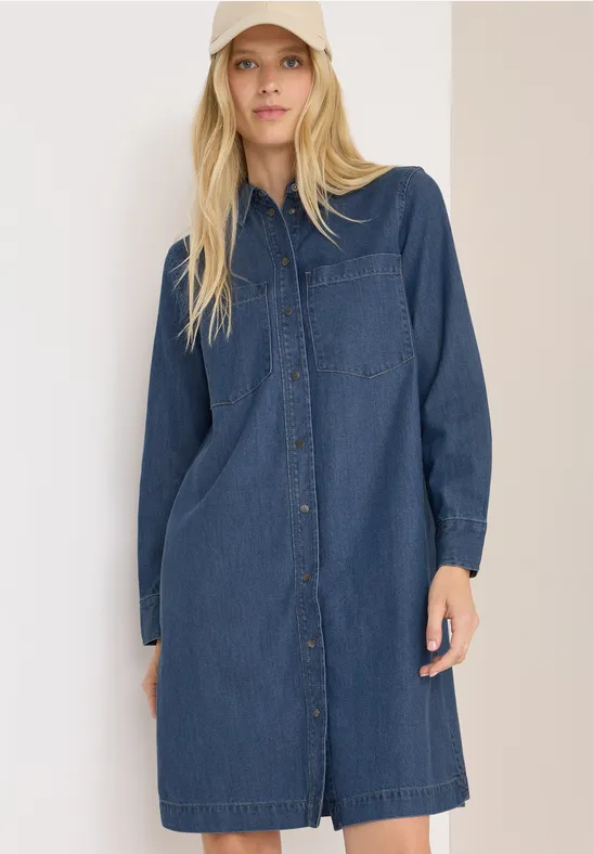 Denim-Look Kleid
