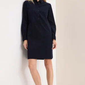 Cordkleid in Unifarbe