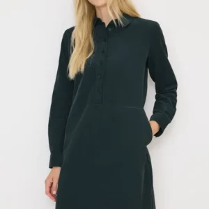 Cordkleid in Unifarbe