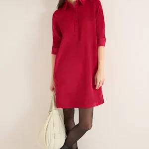 Cordkleid in Unifarbe