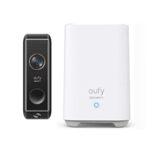 eufy Video Doorbell Dual + HomeBase 2 - 2K-Videotürklingel mit Basisstation - Schwarz