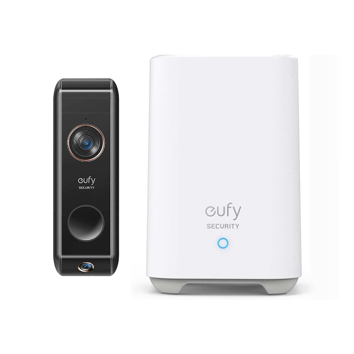 eufy Video Doorbell Dual + HomeBase 2 - 2K-Videotürklingel mit Basisstation - Schwarz