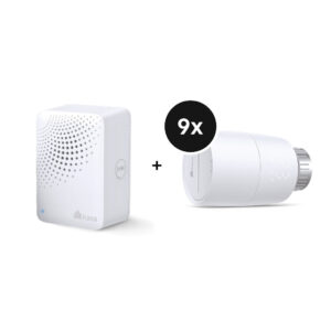 TP-Link Kasa KE100 KIT - Starter-Set mit 9 Heizkörperthermostaten (V1.2) & Bridge