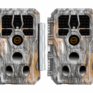2-tlg. Wildkamera 64MP 1296p mit Audio und Bewegungsmelder Nachtsicht Max. Entfernung bis 100 Füße, 0,1s Trigger Geschwindigkeit , IP66| A280