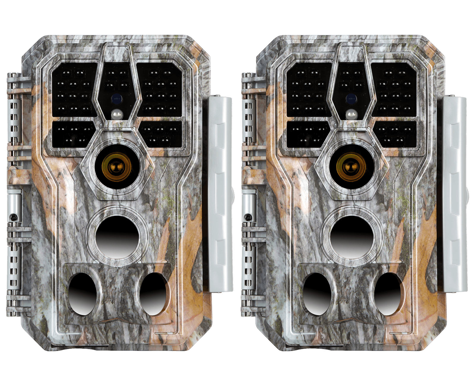 2-tlg. Wildkamera 64MP 1296p mit Audio und Bewegungsmelder Nachtsicht Max. Entfernung bis 100 Füße, 0,1s Trigger Geschwindigkeit , IP66| A280