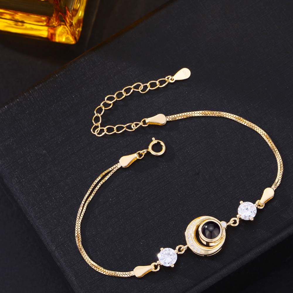 Foto Projektion Armband mit Bild im Stein - Beim Mond